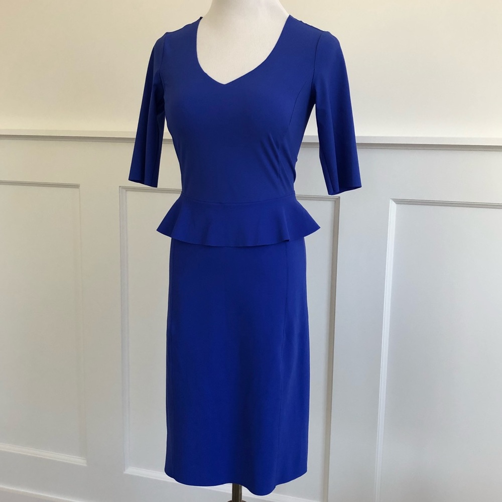 Emporio Armani Peplum 3/4 Sleeve Dress